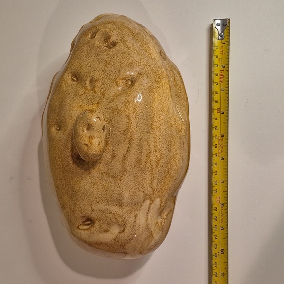 RUSTIC Handpainted Ceramic Baked Potato Serving Set With Salt and Pepper Shakers - Picture 12 of 16